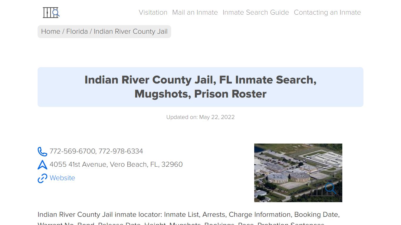 Indian River County Jail, FL Inmate Search, Mugshots ...